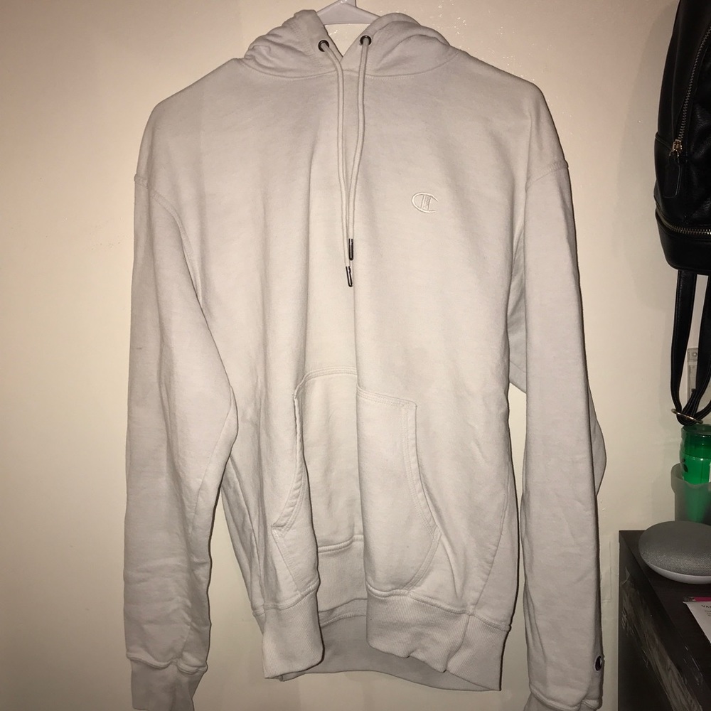 Mens/Unisex White Champion Hoodie